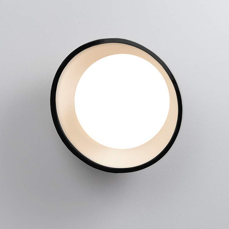 Image 3 Mini Coupe Gloss Black & Matte White Wall Sconce more views