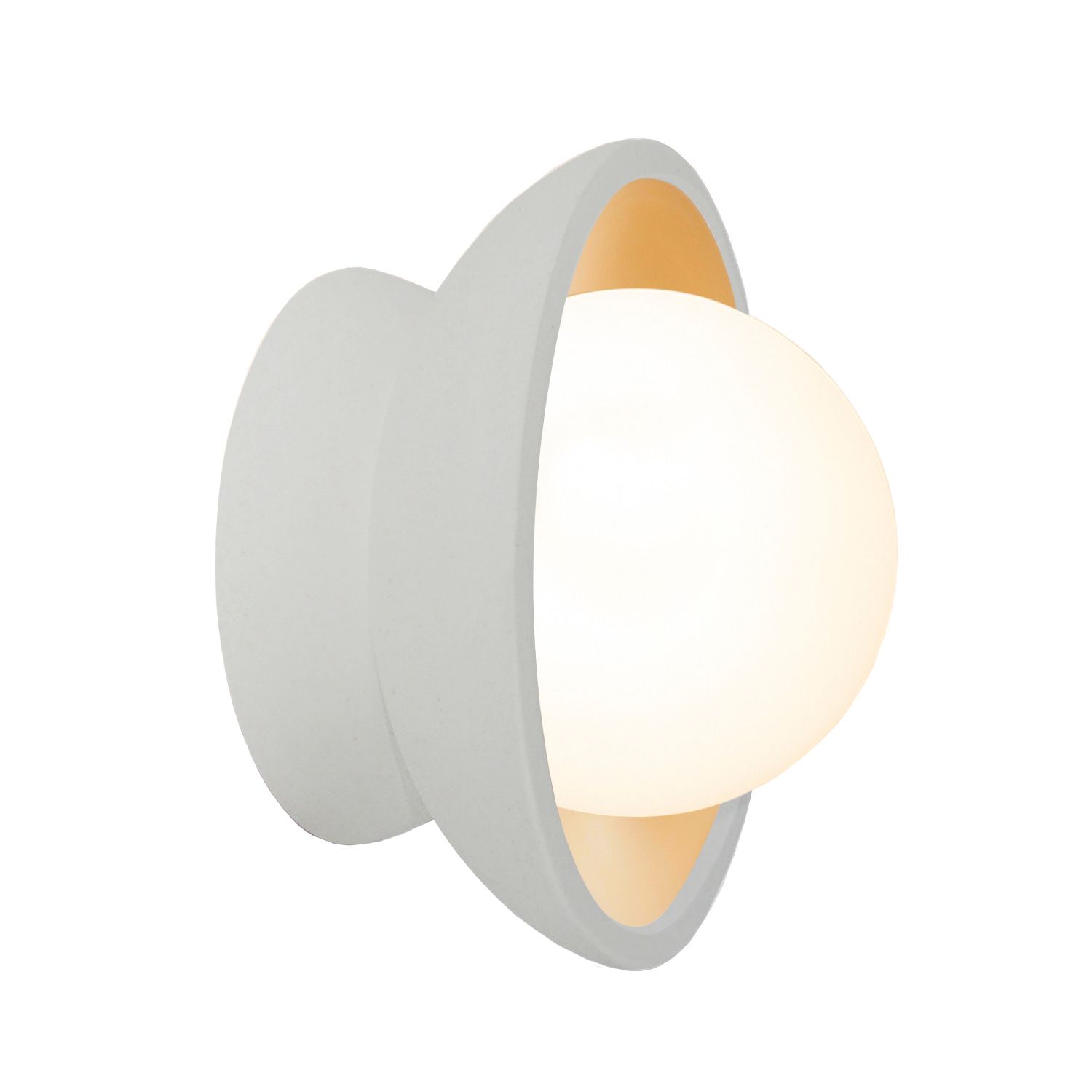 Image 2 Mini Coupe Matte White & Champagne Wall Sconce more views