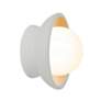 2_Mini Coupe Matte White & Champagne Wall Sconce more views