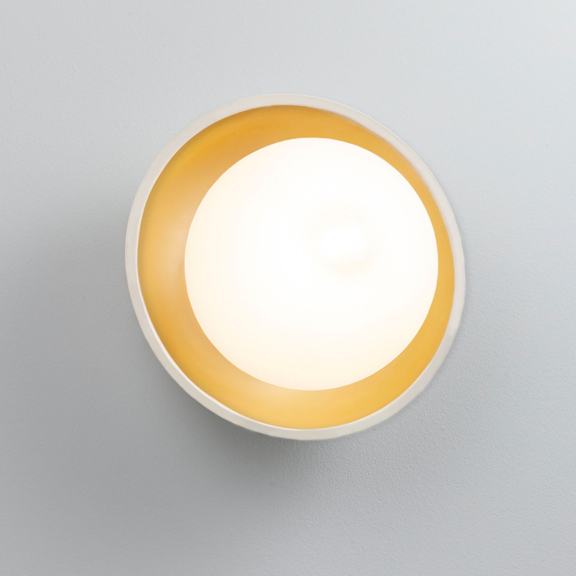 Image 3 Mini Coupe Matte White & Champagne Wall Sconce more views