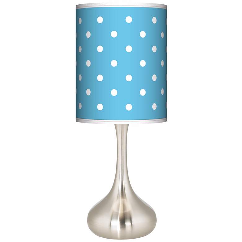 Image 1 Mini Dots Aqua Giclee Droplet Table Lamp