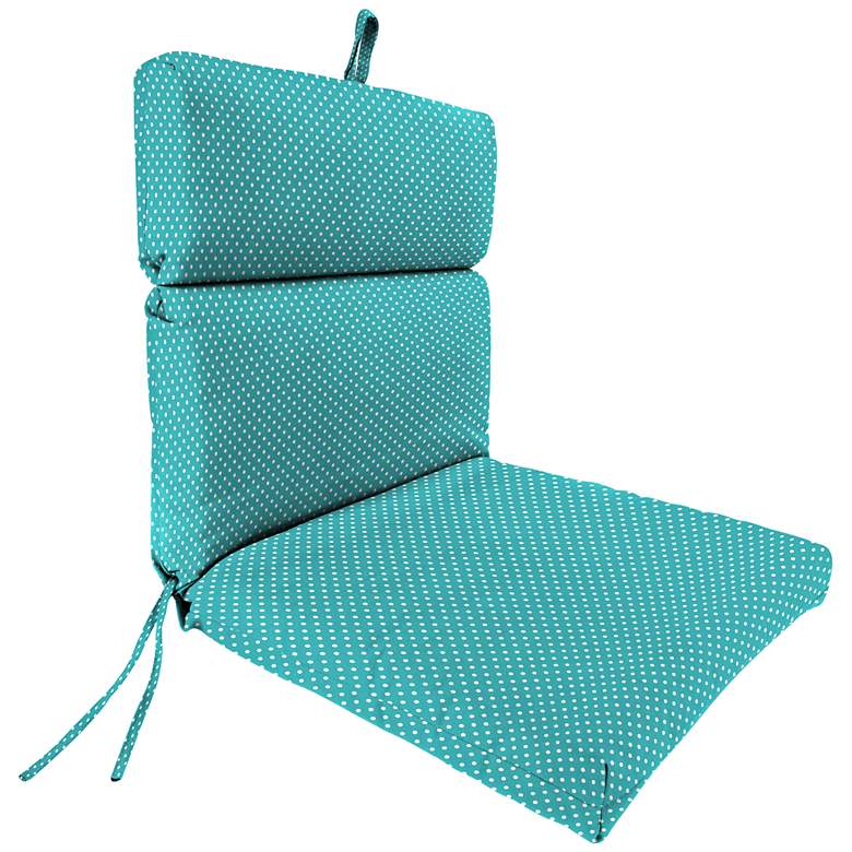 Image 1 Mini Dots Ocean French Edge Outdoor Chair Cushion