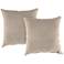 Mini Dots Oyster 18" Square Outdoor Toss Pillow Set of 2