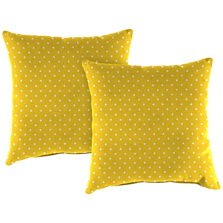 Image 1 Mini Dots Pineapple 18 inch Square Outdoor Toss Pillow Set of 2