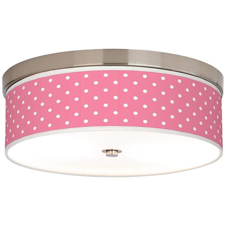 Image 1 Mini Dots Pink Energy Efficient 14 inch Wide Ceiling Light