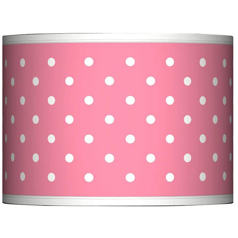 Image 1 Mini Dots Pink Giclee Glow Lamp Shade 13.5x13.5x10 (Spider)