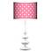 Mini Dots Pink Giclee Paley White Table Lamp