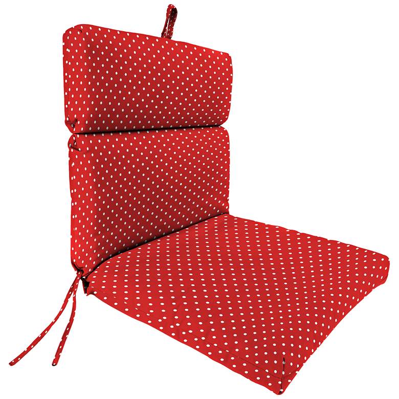 Image 1 Mini Dots Rojo French Edge Outdoor Chair Cushion