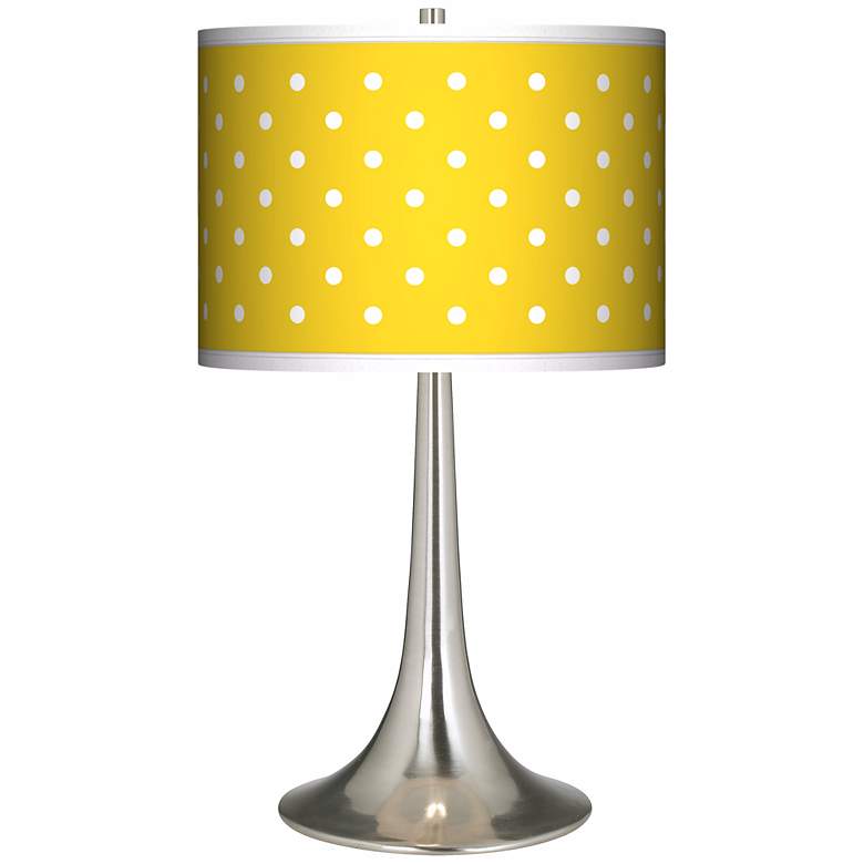 Image 1 Mini Dots Yellow Giclee Trumpet Table Lamp