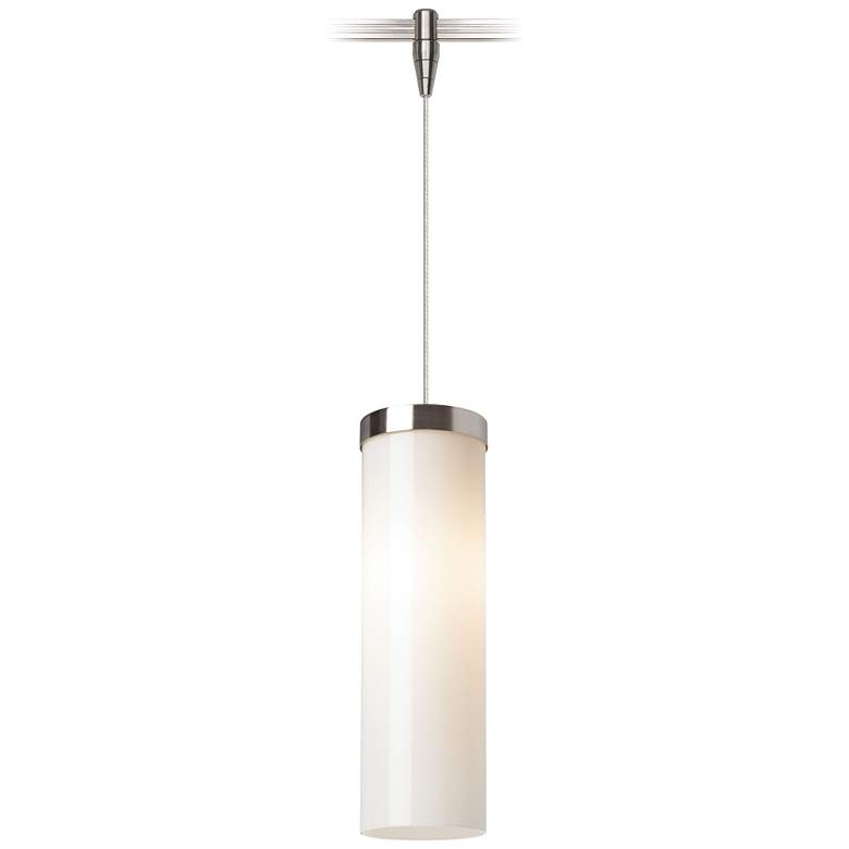Image 1 Mini Hudson 3 3/4"W Satin Nickel LED Monorail Mini Pendant