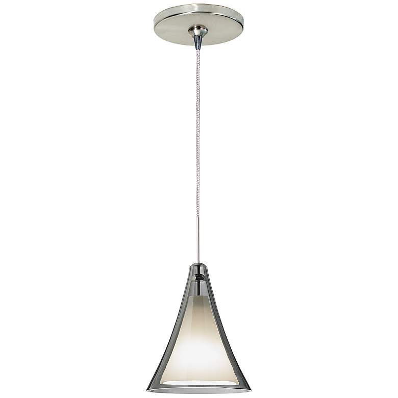 Image 1 Mini Melrose II 5"W Nickel LED Freejack Mini Pendant