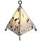 Mini Pyramid 12" High Brown Acacia Uplight Accent Table Lamp