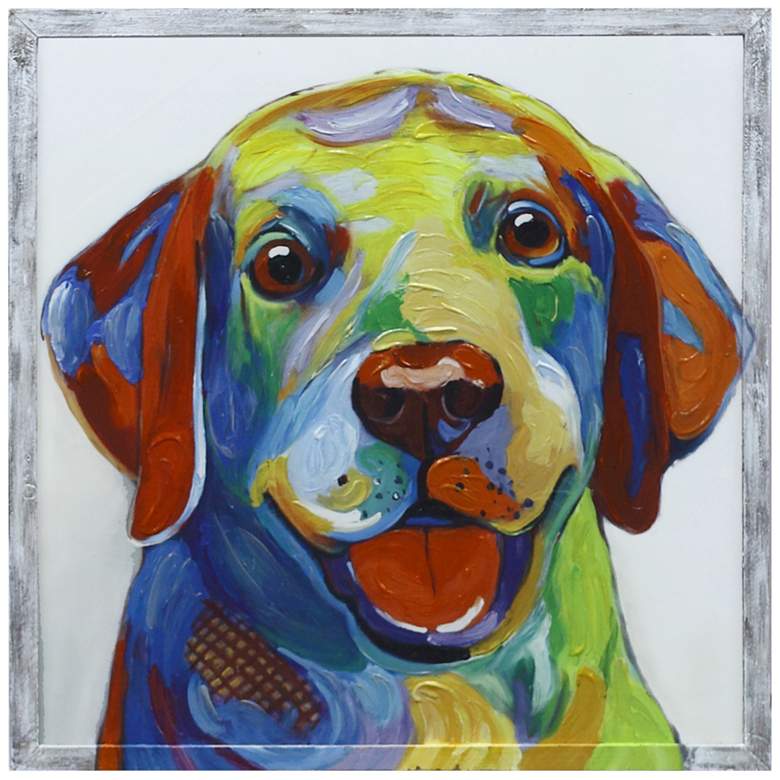 Image 1 Mini Roz 24 inch Square Framed Canvas Wall Art
