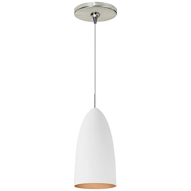 Image 1 Mini-Signal 4" Wide Rubberized White Freejack Mini Pendant