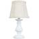 Mini Twist 12" High White Candlestick Accent Table Lamp