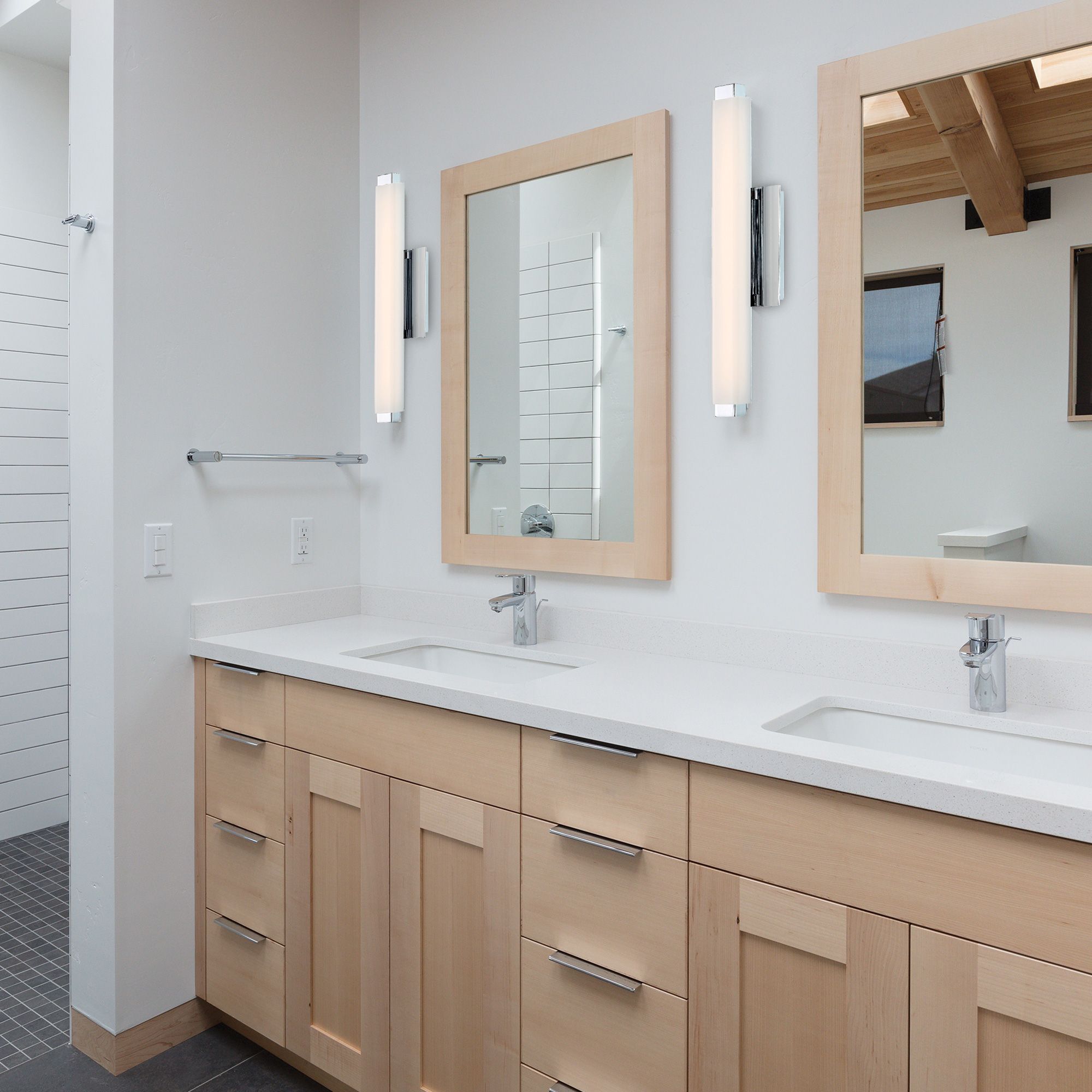 Image 5 Mini Vogue 19 3/4" Wide Chrome 2700K LED Vanity Bath Light more views