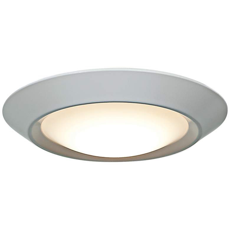Image 1 Mini White 5 1/2" Wide 7W Surface Mount or LED Retrofit