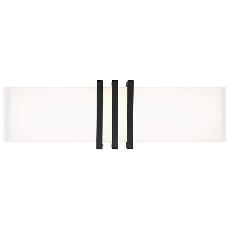 Image 1 Minibar 5.5"H x 18"W 18-Light Linear Bath Bar in Black