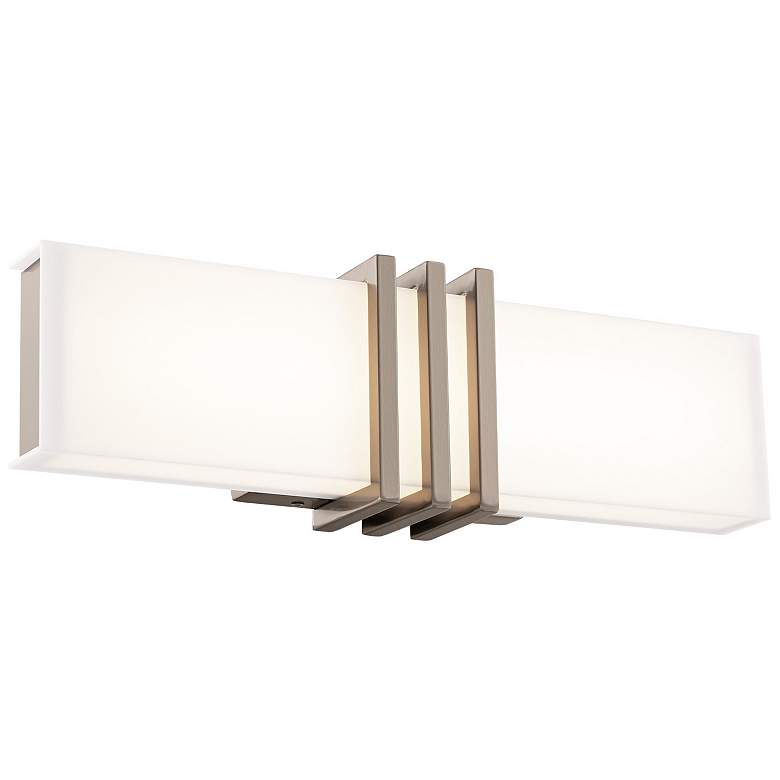 Image 2 Minibar 5.5"H x 18"W 18-Light Linear Bath Bar in Brushed Nickel