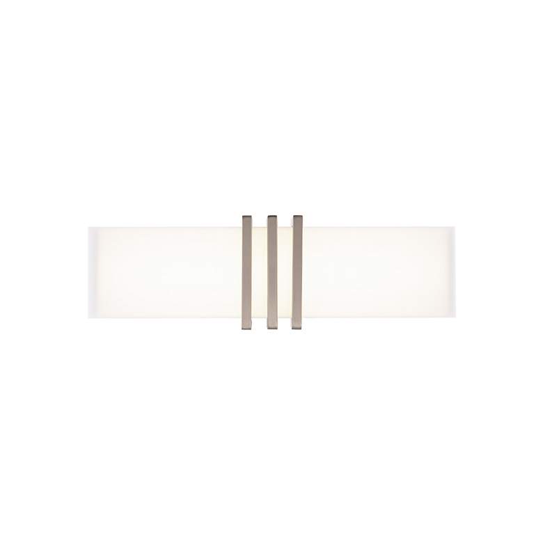 Image 3 Minibar 5.5"H x 18"W 18-Light Linear Bath Bar in Brushed Nickel more views
