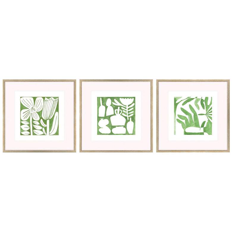 Image 1 Minimal Moments II 17"W x 17"H Framed Wall Art Set of 3