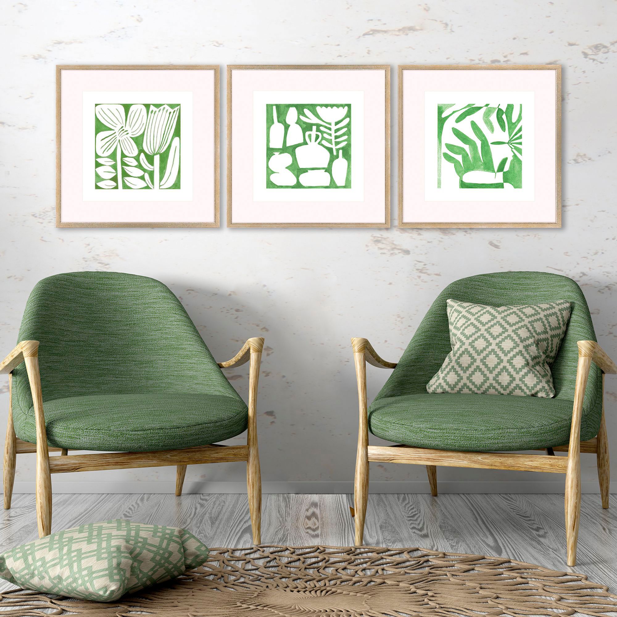 Image 3 Minimal Moments II 17"W x 17"H Framed Wall Art Set of 3 more views