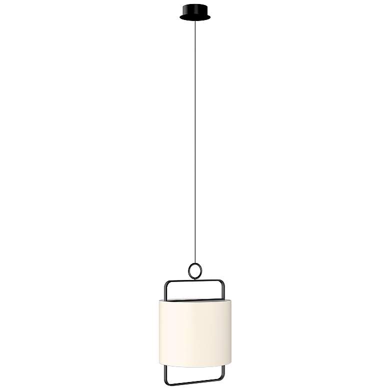 Image 1 Minimalism 13.8" Matte Black/Cream White Pendant