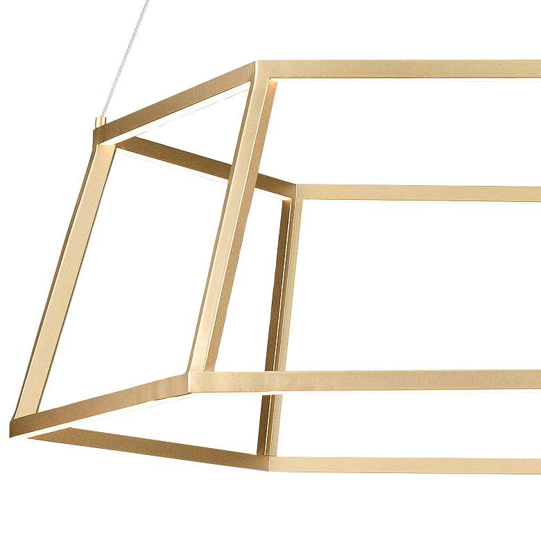 Image 4 Minimalist 21" Wide Soft Gold Geometric LED Pendant Light more views