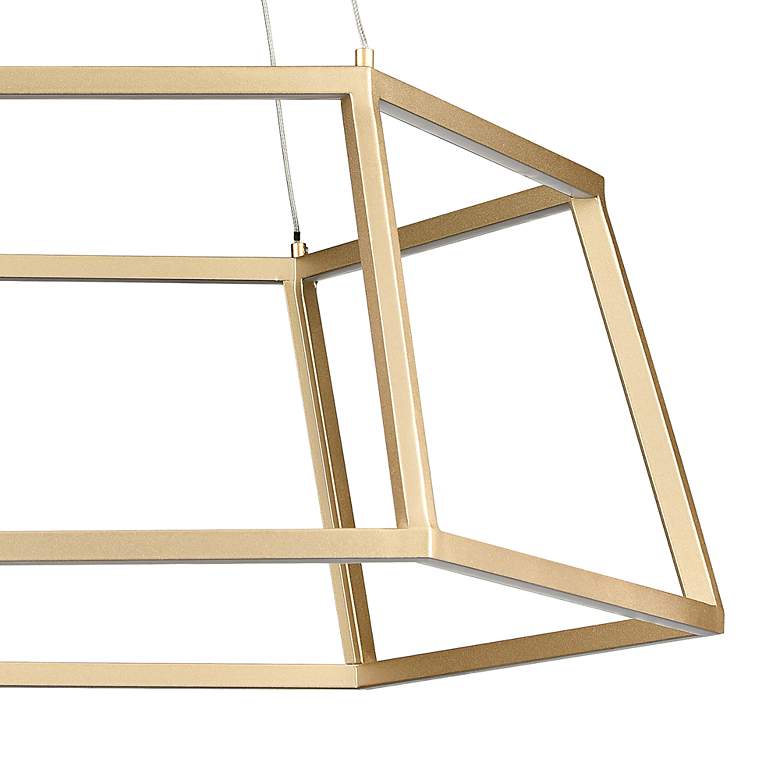 Image 5 Minimalist 21" Wide Soft Gold Geometric LED Pendant Light more views