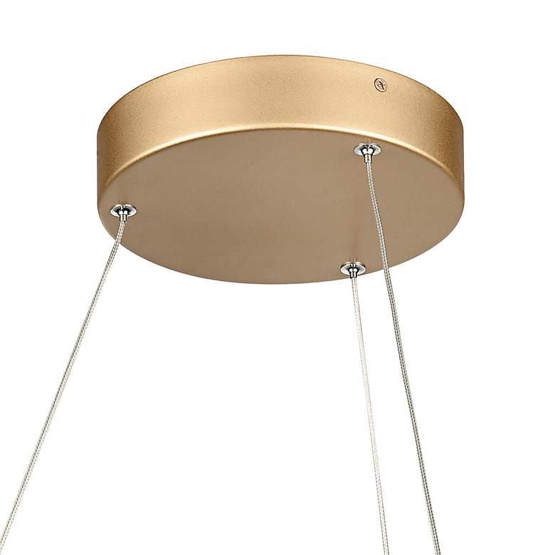 Image 6 Minimalist 21" Wide Soft Gold Geometric LED Pendant Light more views