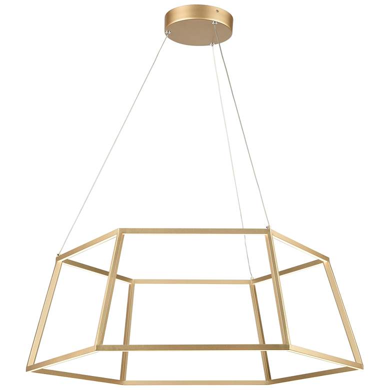 Image 1 Minimalist 23.25" Wide LED Pendant - Soft Gold