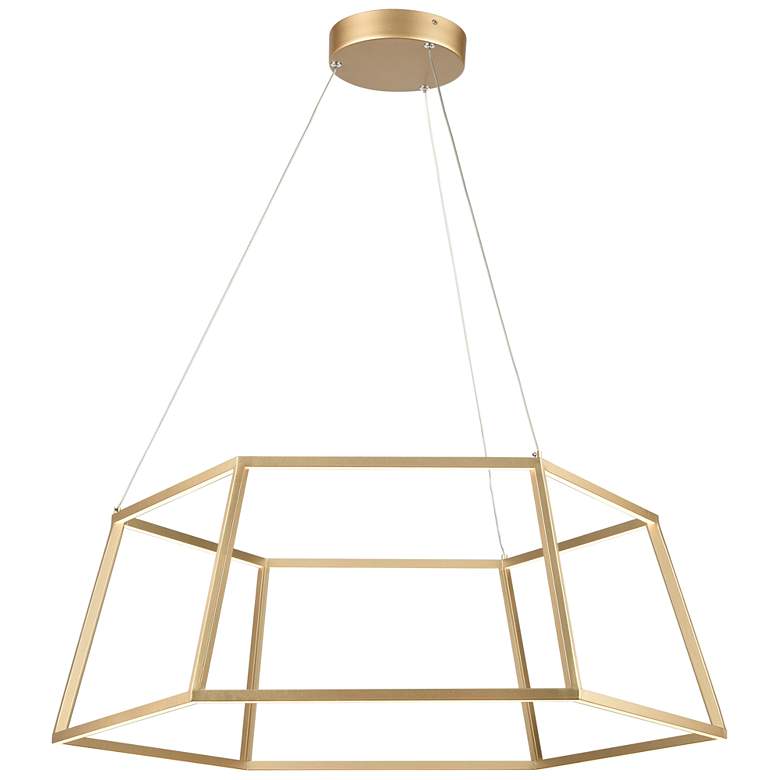 Image 1 Minimalist 23.25 inch Wide LED Pendant - Soft Gold