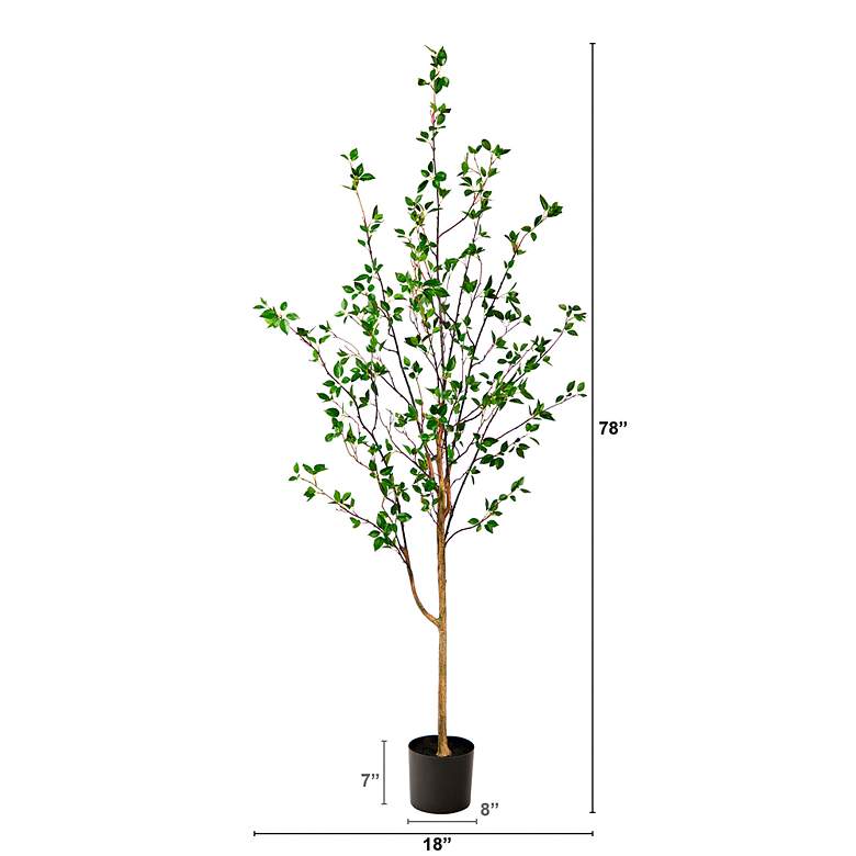 Image 4 Minimalist Citrus 78" High Artificial Tree in Planter more views