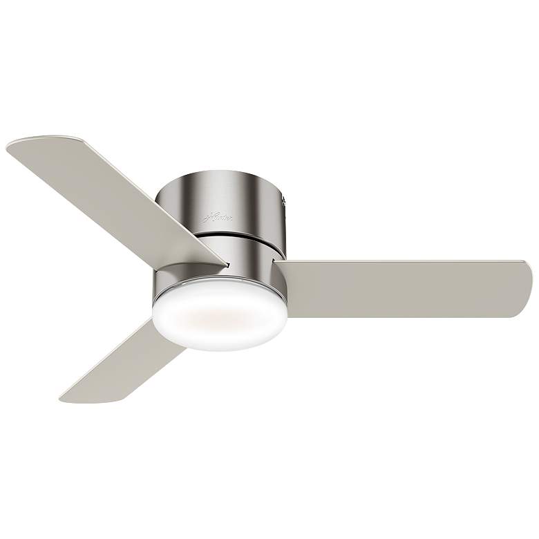 Image 2 Minimus 44 in Indoor Brushed Nickel LED Ceiling Fan with Remote