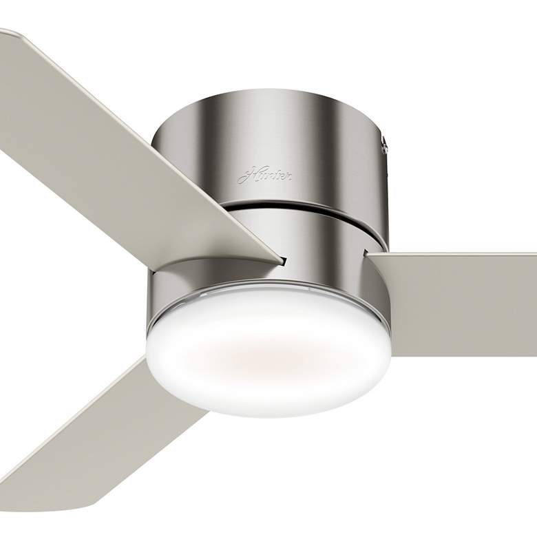 Image 4 Minimus 44 in Indoor Brushed Nickel LED Ceiling Fan with Remote more views