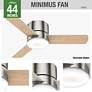 5_Minimus 44 in Indoor Brushed Nickel LED Ceiling Fan with Remote more views