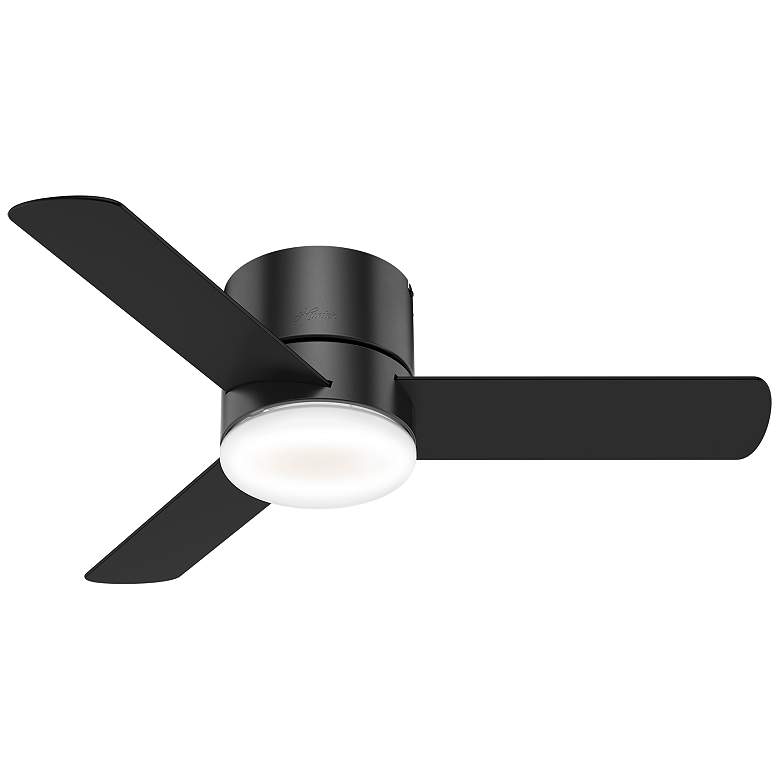 Image 2 Minimus 44 in Indoor Matte Black LED Ceiling Fan with Remote