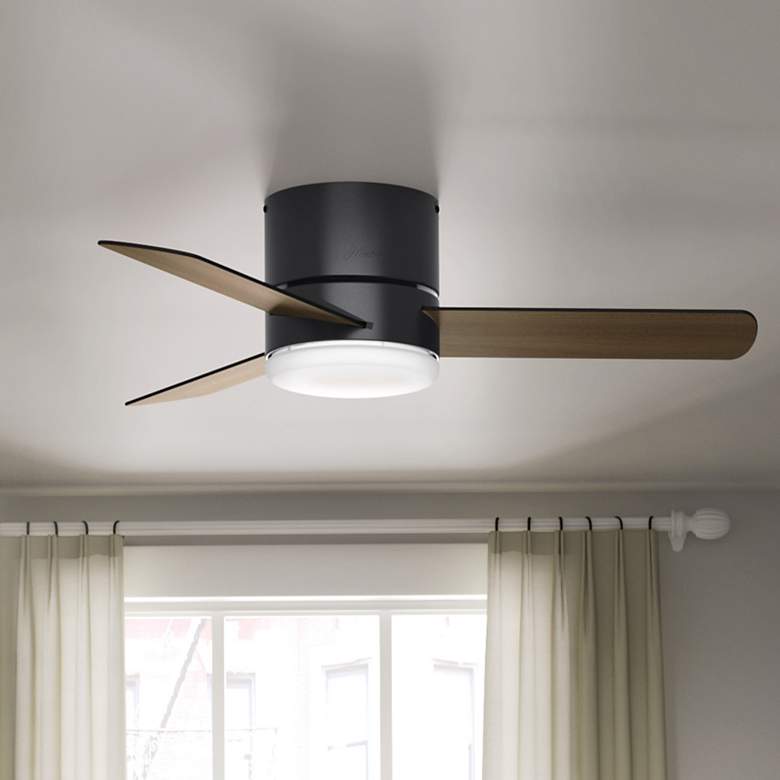 Image 1 Minimus 44 in Indoor Matte Black LED Ceiling Fan with Remote