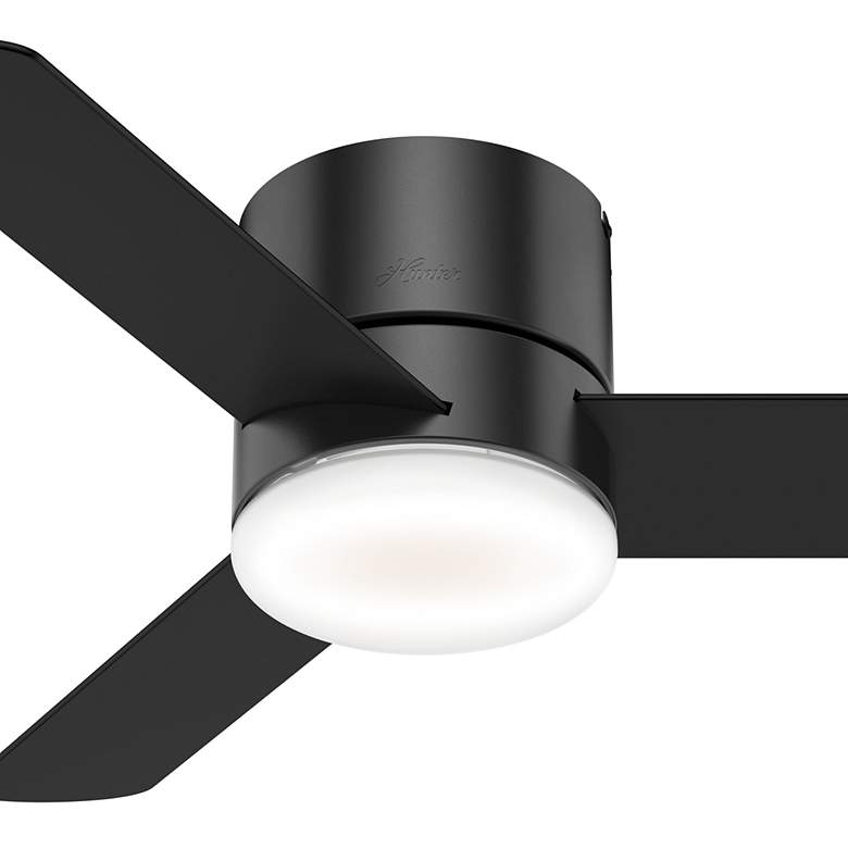 Image 4 Minimus 44 in Indoor Matte Black LED Ceiling Fan with Remote more views