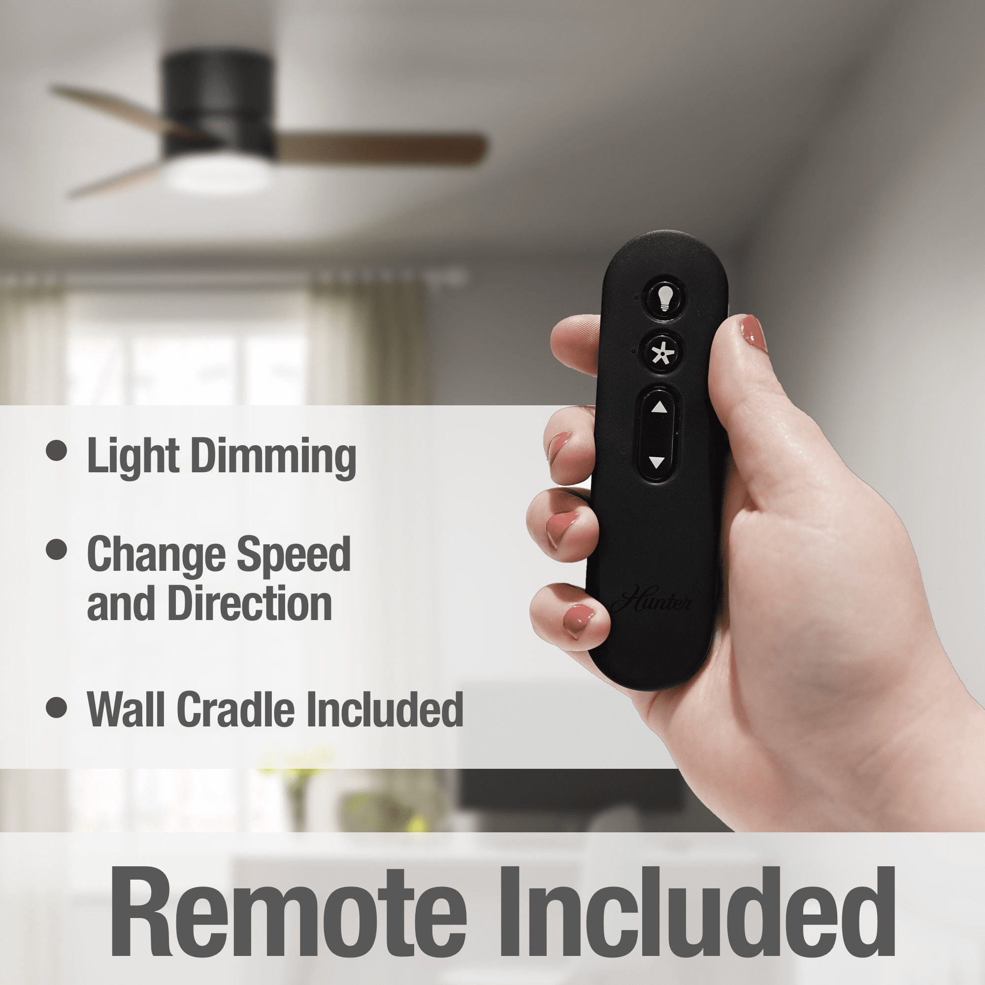 Minimus 44 in Indoor Matte Black LED Ceiling Fan with Remote