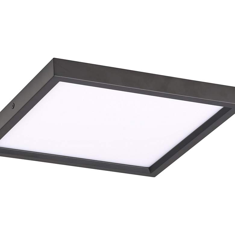 Image 2 Minka 11" Wide Black Coal Flush Mount LED Ceiling Light Panel more views
