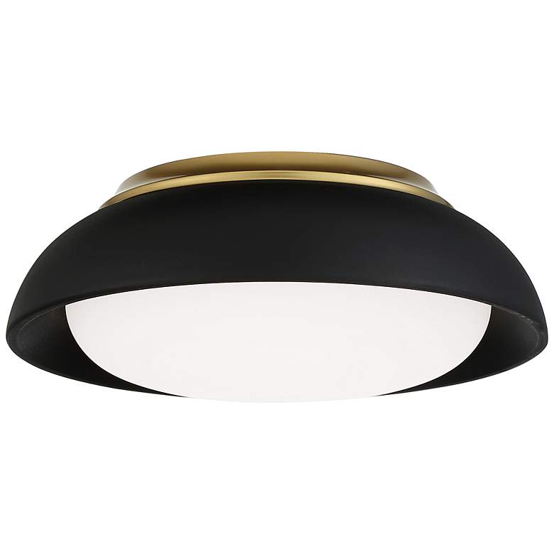 Image 1 Minka 12 inch Wide LED Black Finish Modern Flushmount Ceiling Light