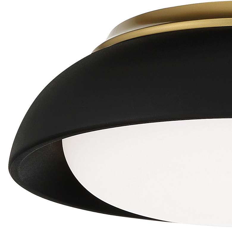 Image 2 Minka 12" Wide LED Black Finish Modern Flushmount Ceiling Light more views