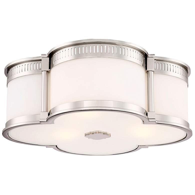 Image 2 Minka 16 1/4" Wide Polished Nickel LED Flush Mount Ceiling Light