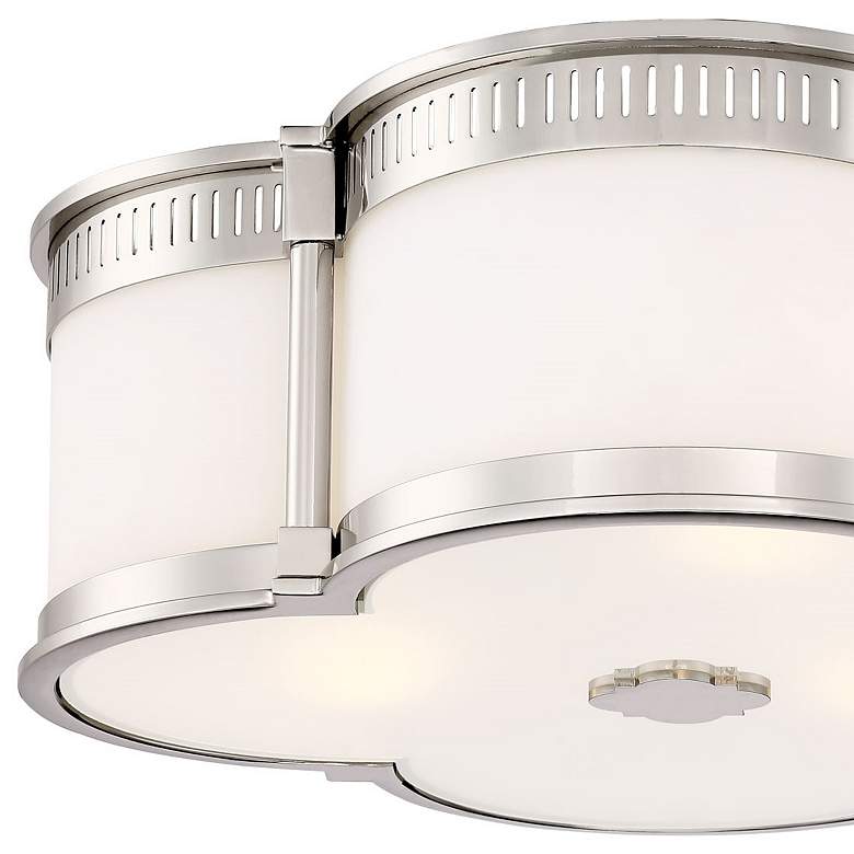 Image 3 Minka 16 1/4" Wide Polished Nickel LED Flush Mount Ceiling Light more views