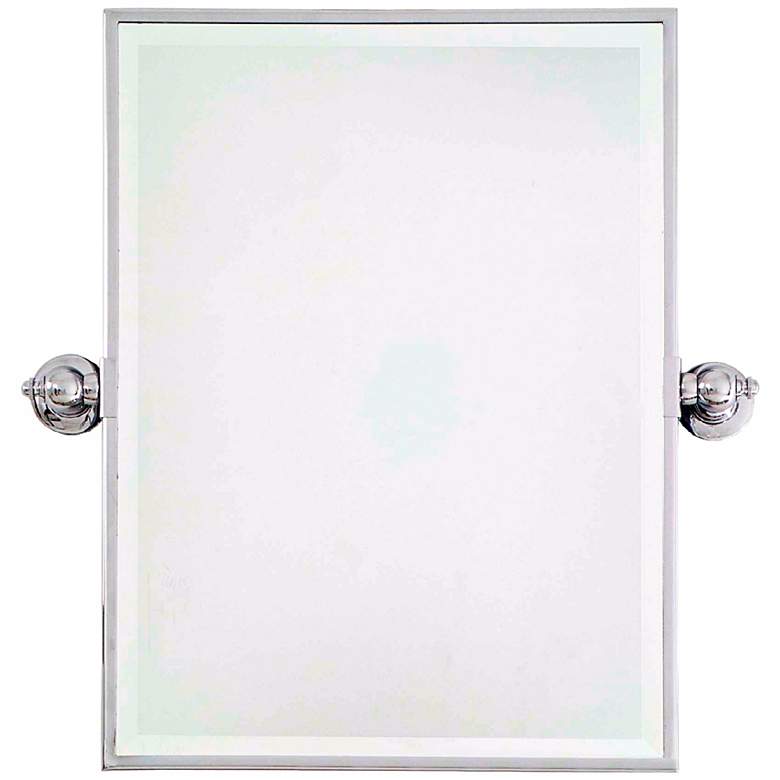 Image 1 Minka 24 inch High Rectangle Chrome Bathroom Wall Mirror