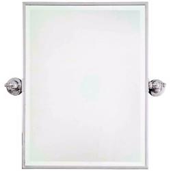 Minka 24&quot; High Rectangle Chrome Bathroom Wall Mirror