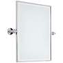 Minka 24" High Rectangle Chrome Bathroom Wall Mirror
