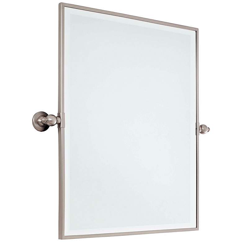 Image 2 Minka 30" High XL Brushed Nickel Bathroom Wall Mirror more views