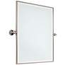 Minka 30" High XL Brushed Nickel Bathroom Wall Mirror